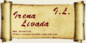 Irena Livada vizit kartica